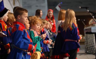 Samisk barnekor på Rådshuset 6. februar