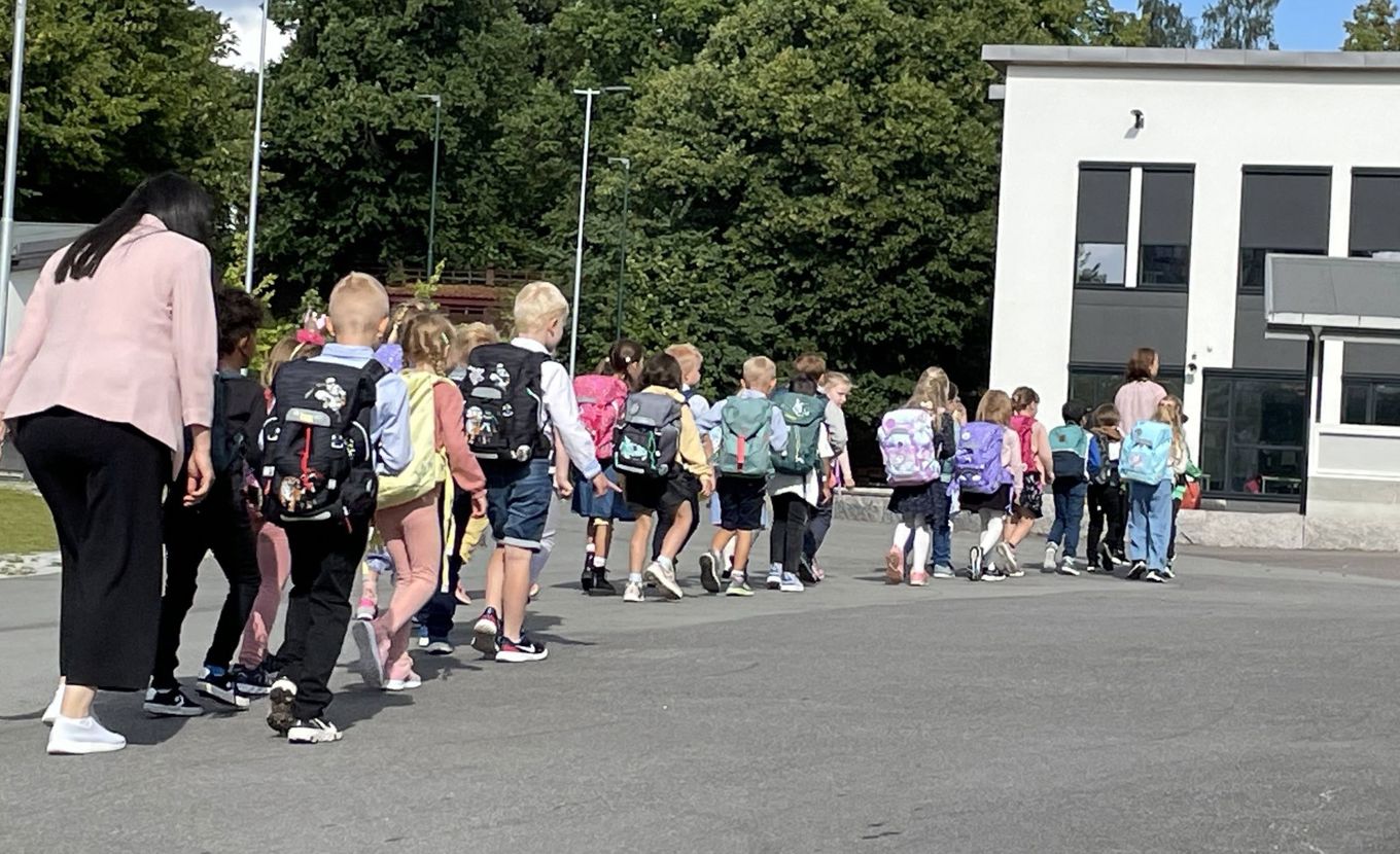 Foto: Janne Dahl Elever første skoledag