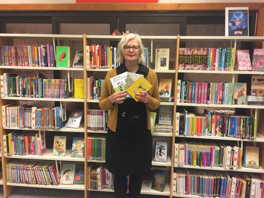 Anna Fiske besøkte skolen