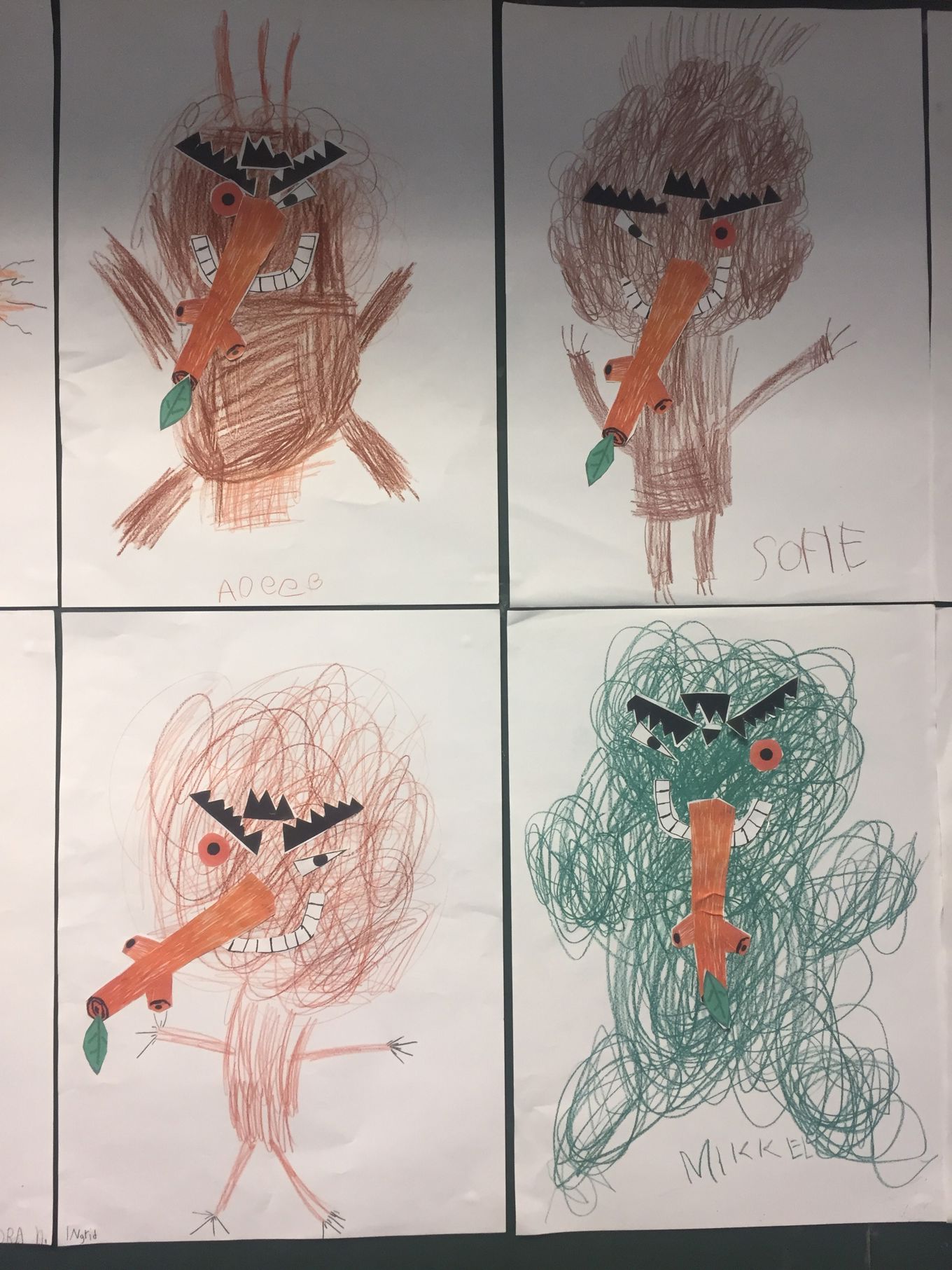 Fantastisk flotte troll som elever fra 2. trinn lagde!