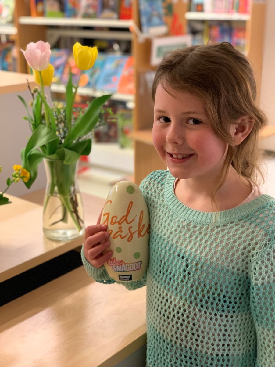 Foto: Leonora 1A Leonora var heldig og vant et påskeegg!