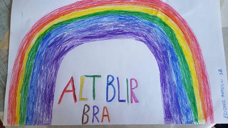 Tegning av en regnbue
