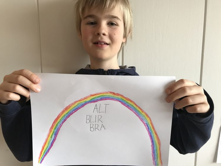 Tegning av en regnbue