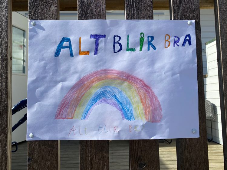 Tegning av en regnbue