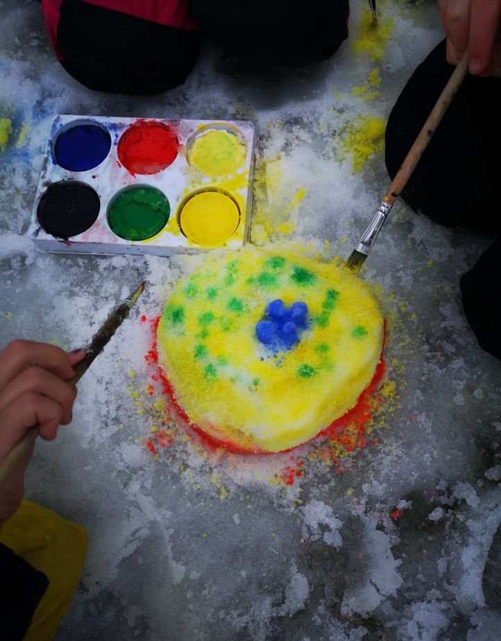 Foto: Caroline Bugge snø og maling