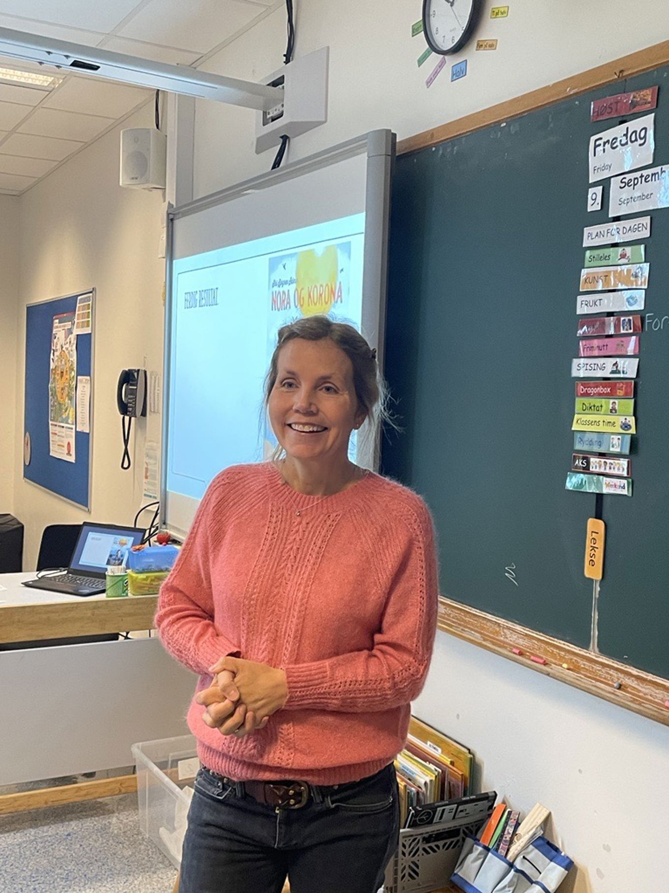 Foto: Camilla Tilrem Onstad Forfatter Siri Sjøgren besøkte Rustad skole